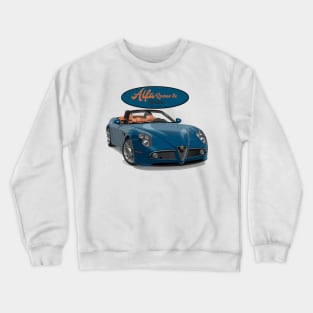 ALFA ROMEO 8C SPIDER Blue Crewneck Sweatshirt